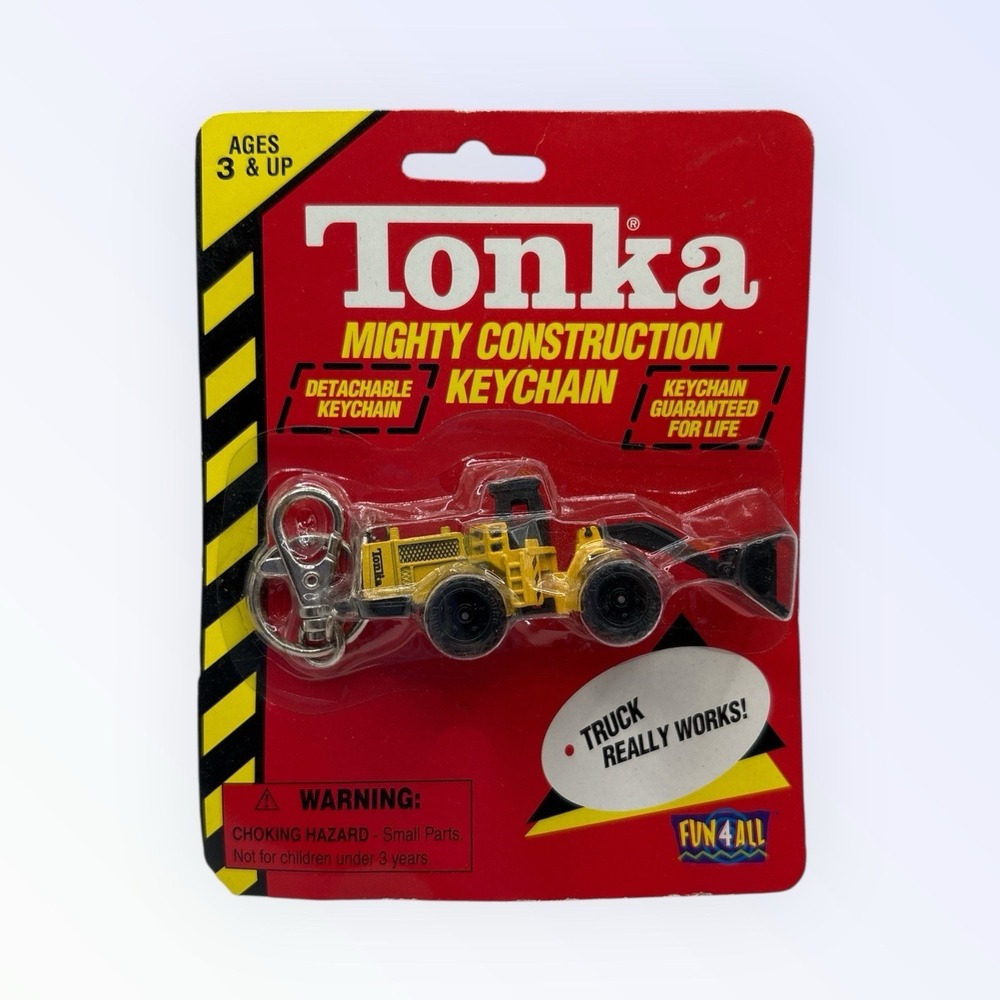 1998 Tonka Mighty Construction Loader Detachable Keychain NEW/ SEALED